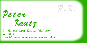 peter kautz business card